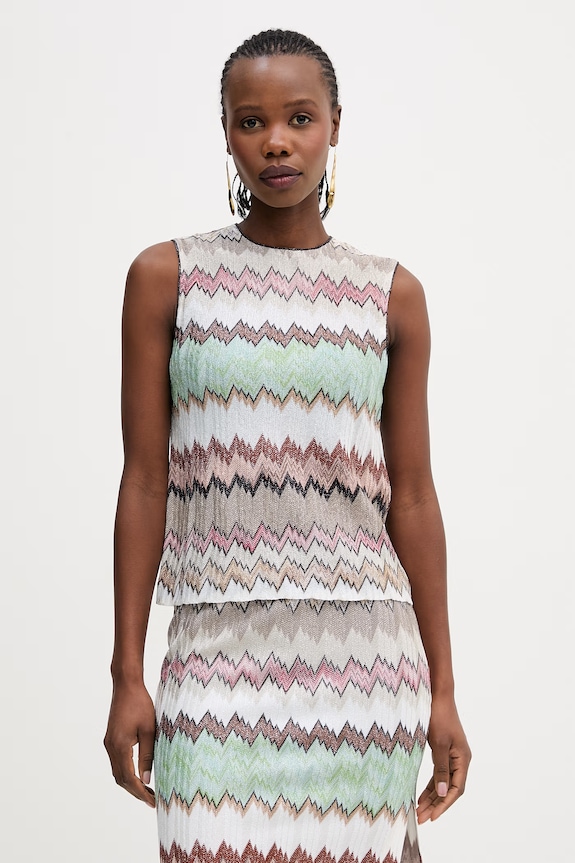 Missoni top regular beżowy DS26SK0K.BR014W