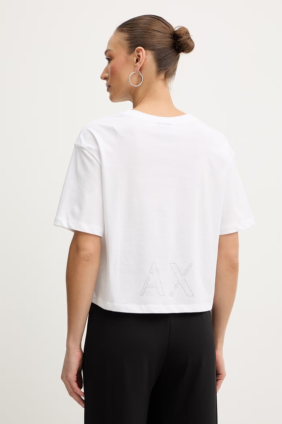 Oblečenie Bavlnené tričko Armani Exchange XW001709.AF17172 biela