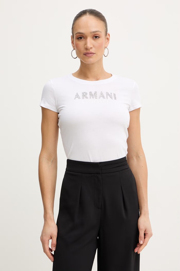Bavlnené tričko Armani Exchange slim biela XW002106.AF10356