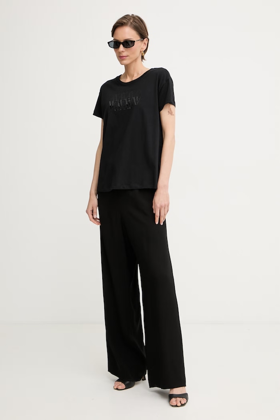 Armani Exchange tričko dámske bavlnené XW002290.AF17172 čierna SS26