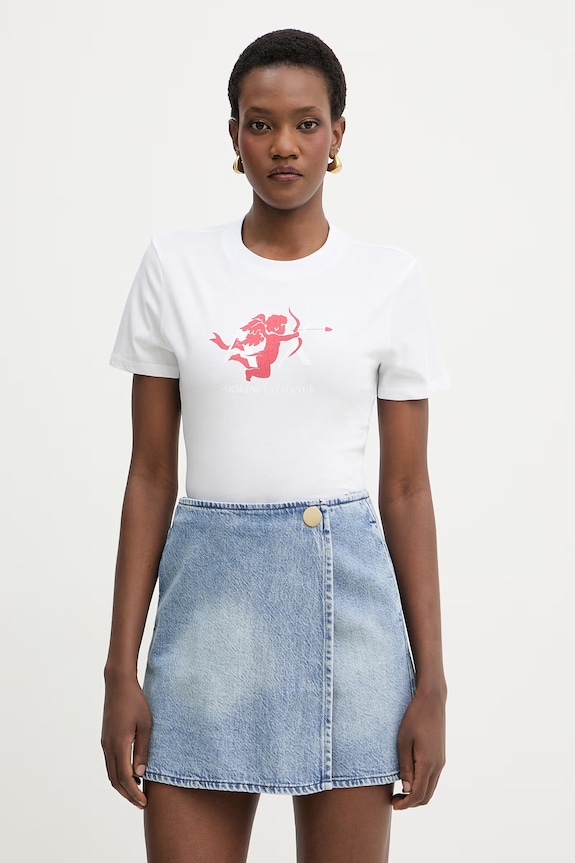 Armani Exchange t-shirt női pamut fehér XW002296.AF17172