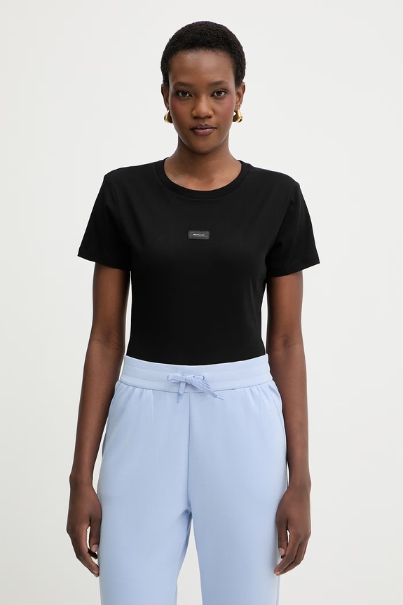 Armani Exchange tricou din bumbac uni negru XW002316.AF10358