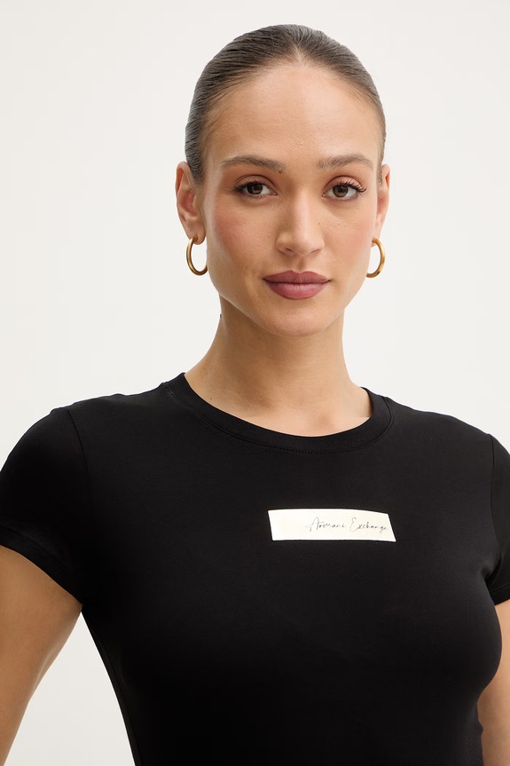 Oblečenie Bavlnené tričko Armani Exchange XW002327.AF10358 čierna
