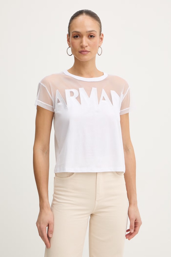 Bavlnené tričko Armani Exchange relaxed biela XW002332.AF10356