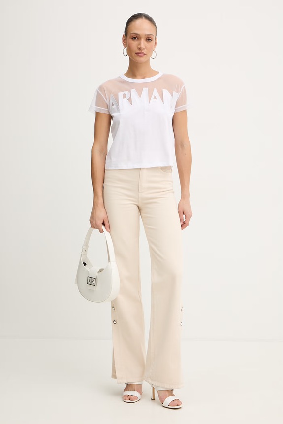 Bavlnené tričko Armani Exchange XW002332.AF10356 biela SS26