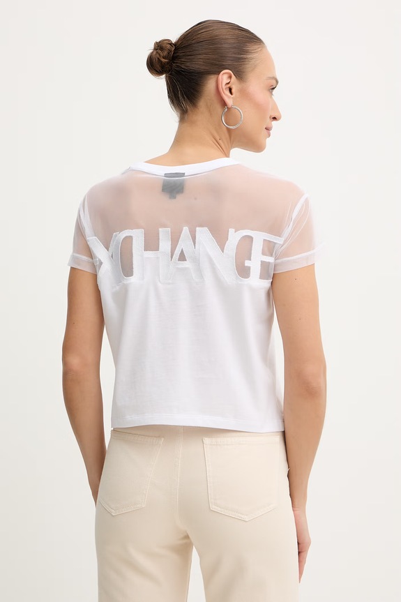 Oblečenie Bavlnené tričko Armani Exchange XW002332.AF10356 biela