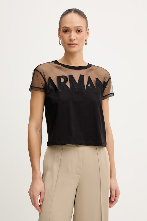 Bavlnené tričko Armani Exchange relaxed čierna XW002332.AF10356