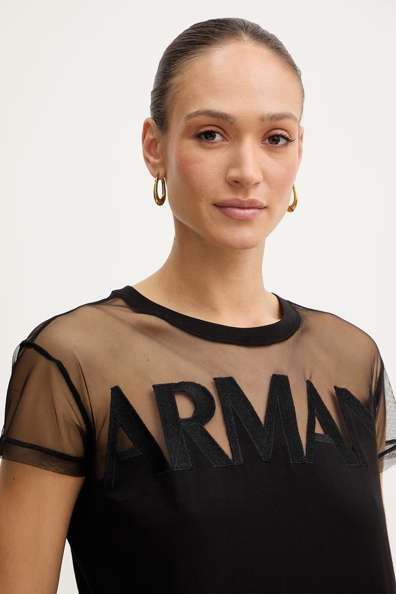 Bavlnené tričko Armani Exchange čierna XW002332.AF10356