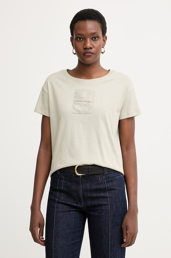 Armani Exchange tričko dámske bavlnené zelená XW002338.AF10356
