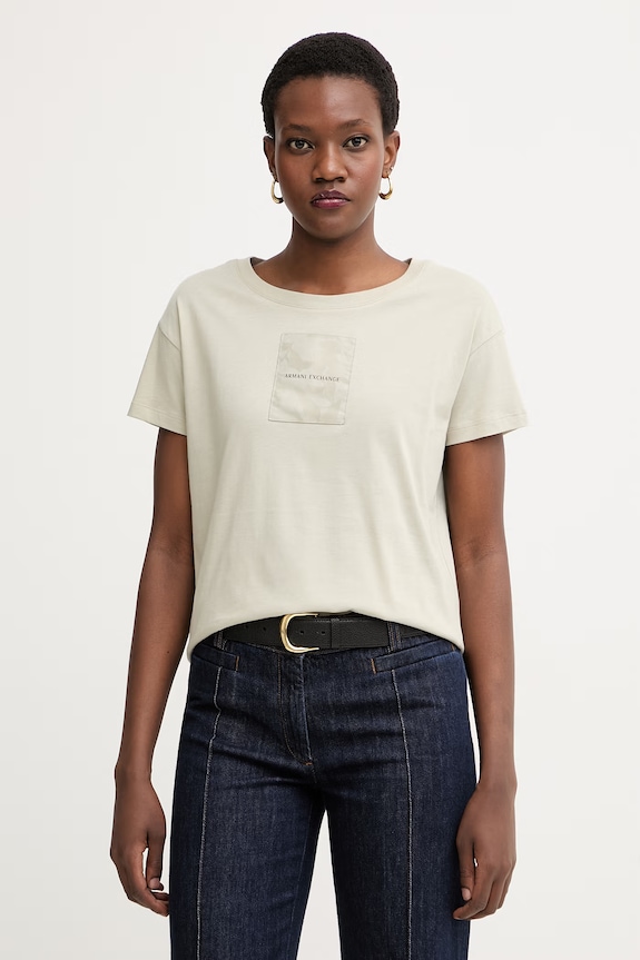 Armani Exchange tričko dámske bavlnené zelená XW002338.AF10356