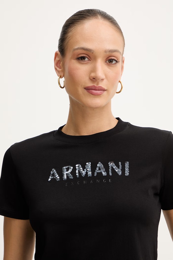 Oblečenie Bavlnené tričko Armani Exchange XW002340.AF10358 čierna