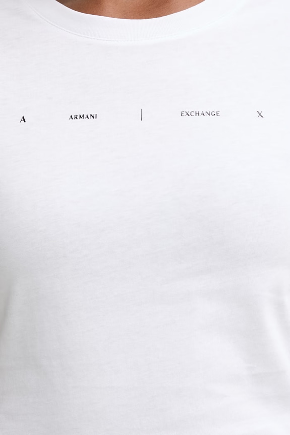 Armani Exchange tricou basic pentru femei, din bumbac XW002346.AF10356 alb