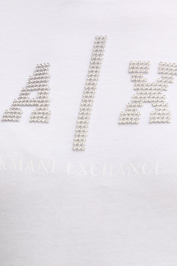 Bavlnené tričko Armani Exchange XW002348.AF10356 biela