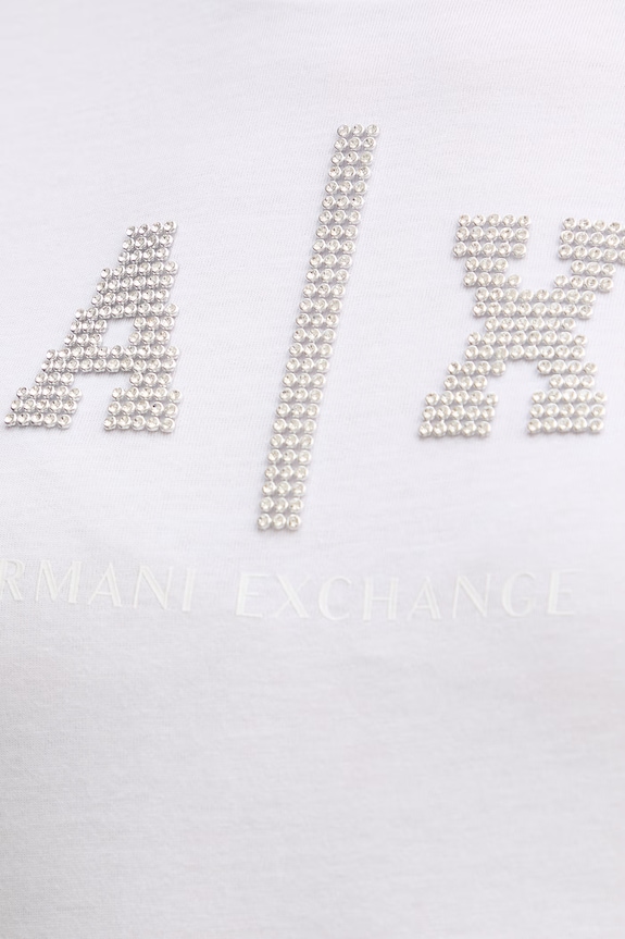 Bavlnené tričko Armani Exchange XW002348.AF10356 biela