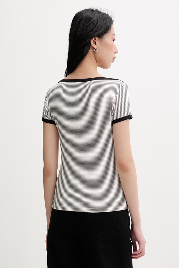 Odzież Miss Sixty T-shirt damski z lyocellem 6M1SJ70410 czarny
