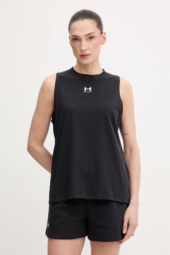 Top Under Armour Rival Muscle Tank στάμπα μαύρο 1383659