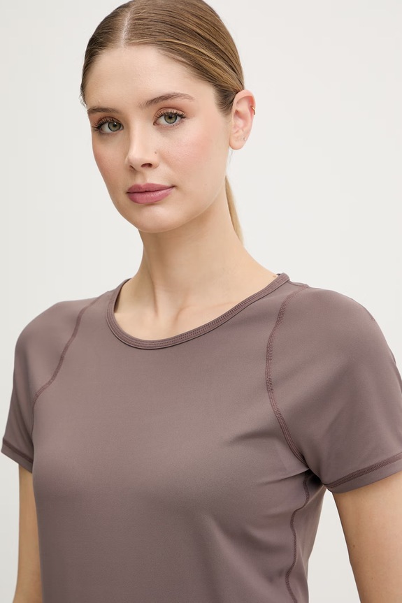 Odjeća Sweaty Betty majica za trening za žene All Day SB10316 smeđa