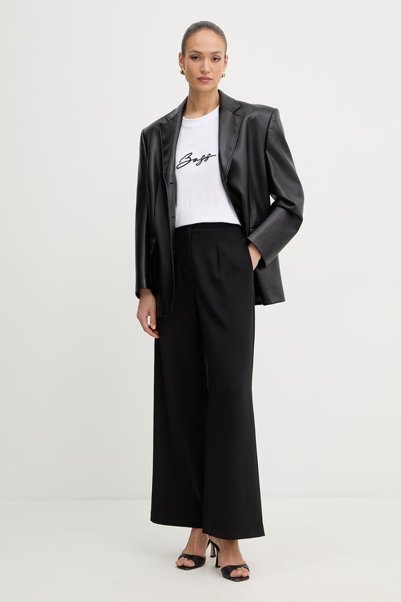 BOSS Orange top de antrenament pentru femei, cu amestec de bumbac C Eregular 2 50559075 alb SS26