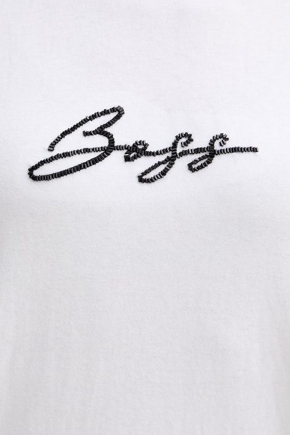 BOSS Orange top de antrenament pentru femei, cu amestec de bumbac C Eregular 2 50559075 alb