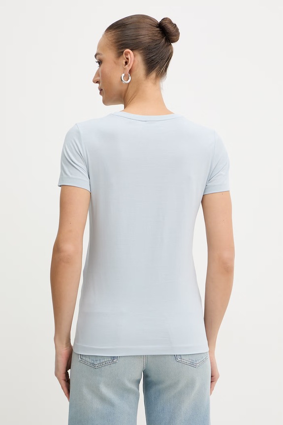 Odzież BOSS Orange t-shirt damski bawełniany C Elove 4 50559077 niebieski