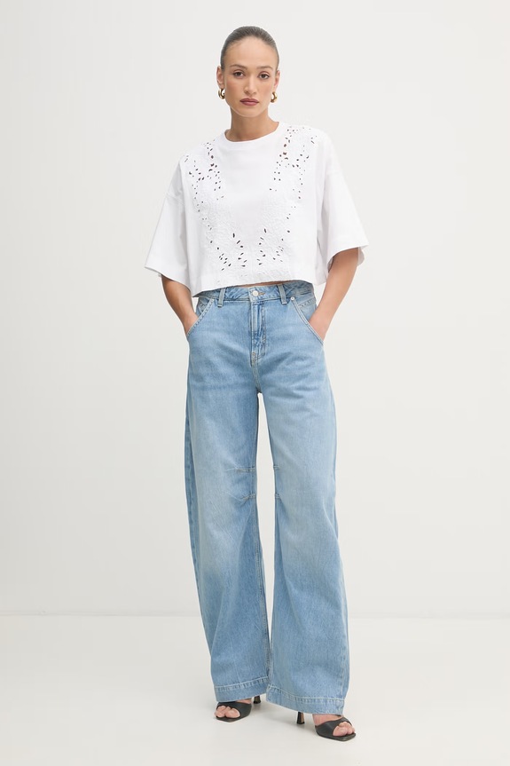 BOSS Orange Oversize t-shirt γυναικείο με βαμβάκι C Ephilas 2 50561392 λευκό SS26