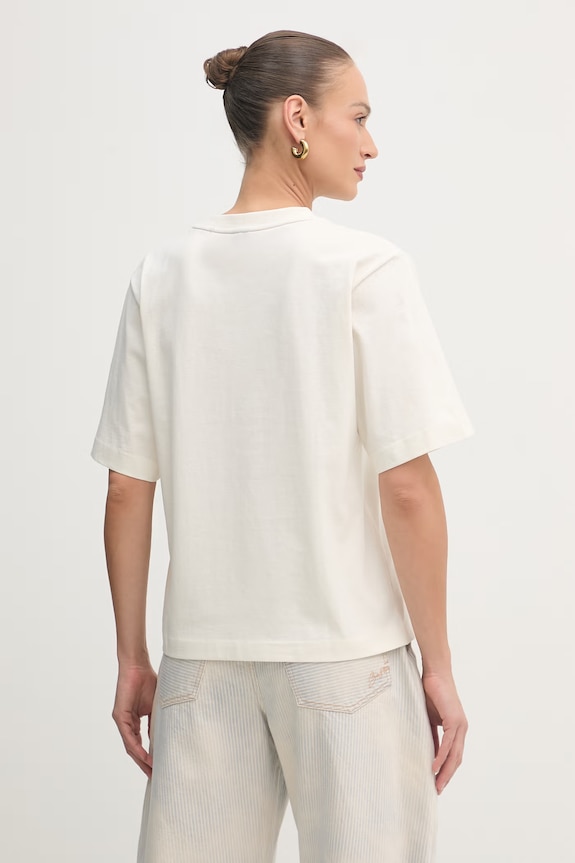 Ρούχα BOSS Orange t-shirt γυναικείο βαμβακερό C Eregular 6 50568699 μπεζ