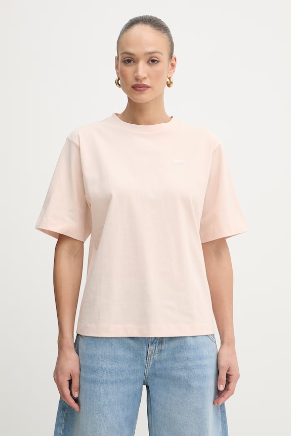 BOSS Orange t-shirt γυναικείο βαμβακερό πορτοκαλί 50568699