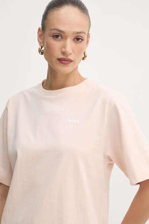 BOSS Orange t-shirt γυναικείο βαμβακερό πορτοκαλί 50568699