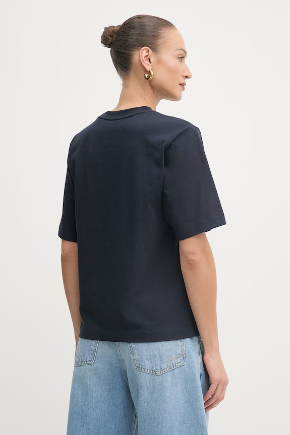 Ρούχα BOSS Orange t-shirt Γυναικείο βαμβακερό C Eregular 6 50568699 σκούρο μπλε