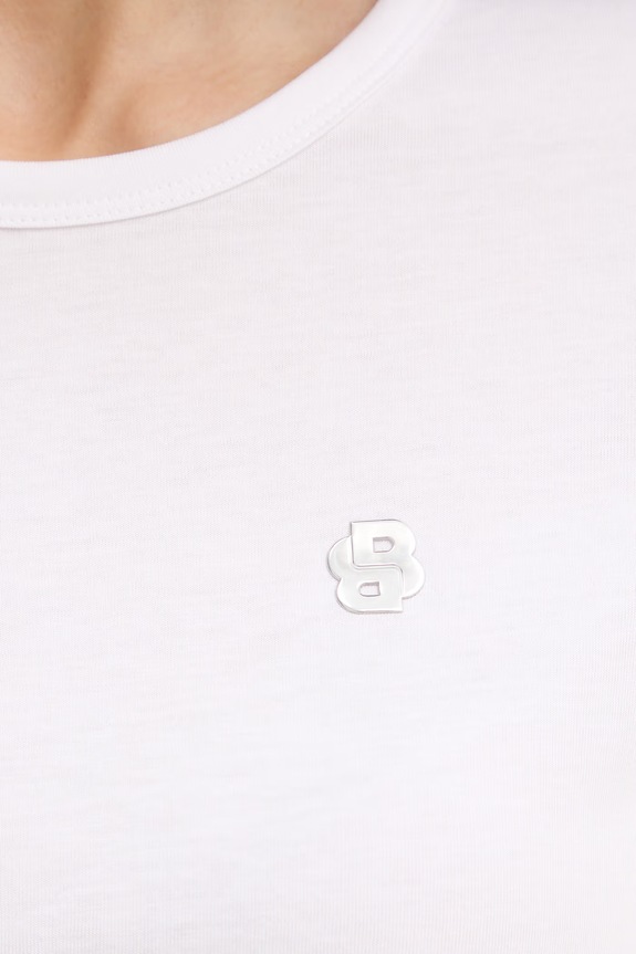 BOSS Tricou basic de damă din bumbac Eventsa11 50562055 alb