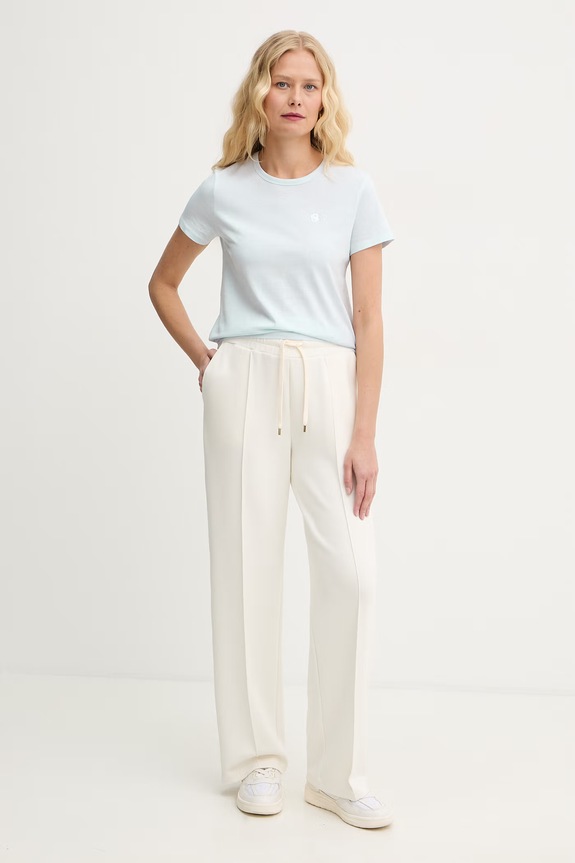 BOSS T-shirt basic damski bawełniany Eventsa11 50562055 niebieski SS26