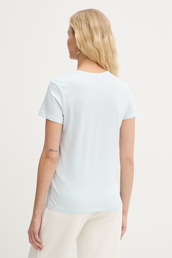 Odzież BOSS T-shirt basic damski bawełniany Eventsa11 50562055 niebieski