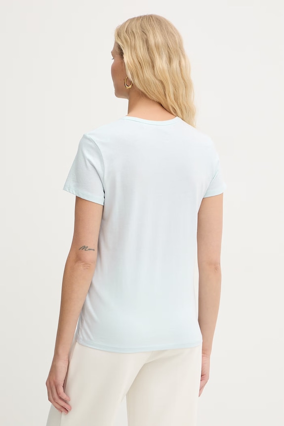 Odzież BOSS T-shirt basic damski bawełniany Eventsa11 50562055 niebieski