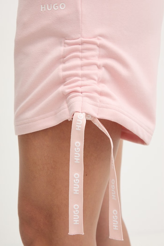 HUGO pantaloni scurți de loungewear pentru femei CASUAL_Shorts roz 50561063