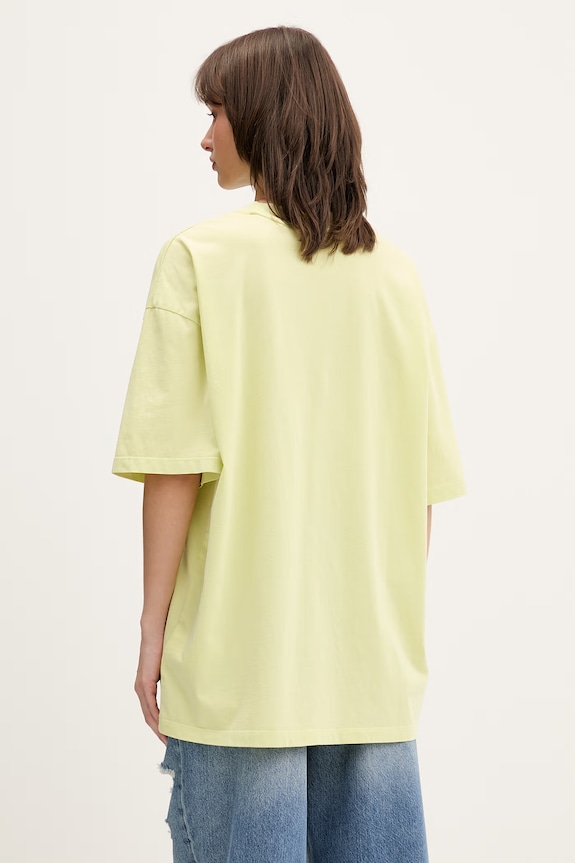 Ρούχα HUGO Blue t-shirt γυναικείο βαμβακερό Oversized_Tee_B 50560783 πράσινο