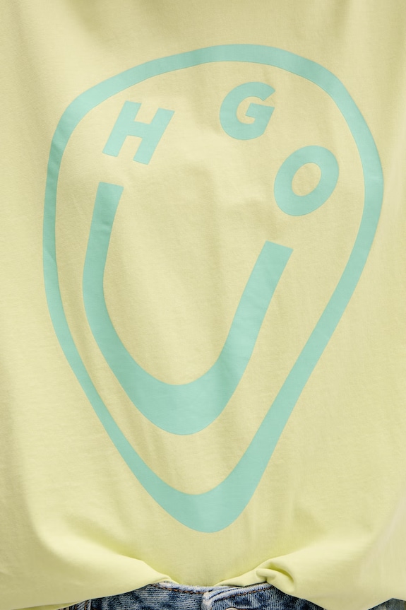 HUGO Blue t-shirt γυναικείο βαμβακερό Oversized_Tee_B 50560783 πράσινο