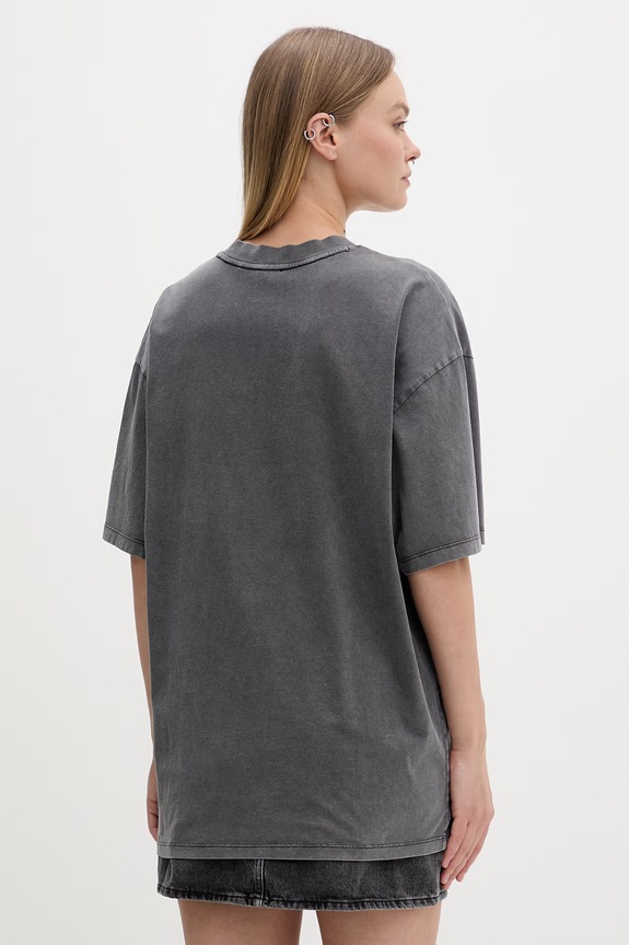 Odzież HUGO Blue T-shirt damski bawełniany Oversized_Tee_B 50560783 szary