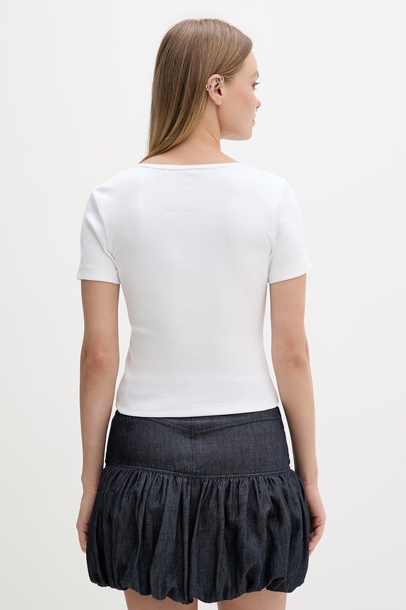 Odzież HUGO Blue T-shirt damski Diheart_B 50562071 biały