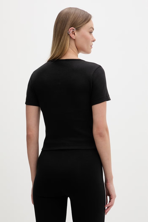 Odzież HUGO Blue T-shirt damski Diheart_B 50562071 czarny