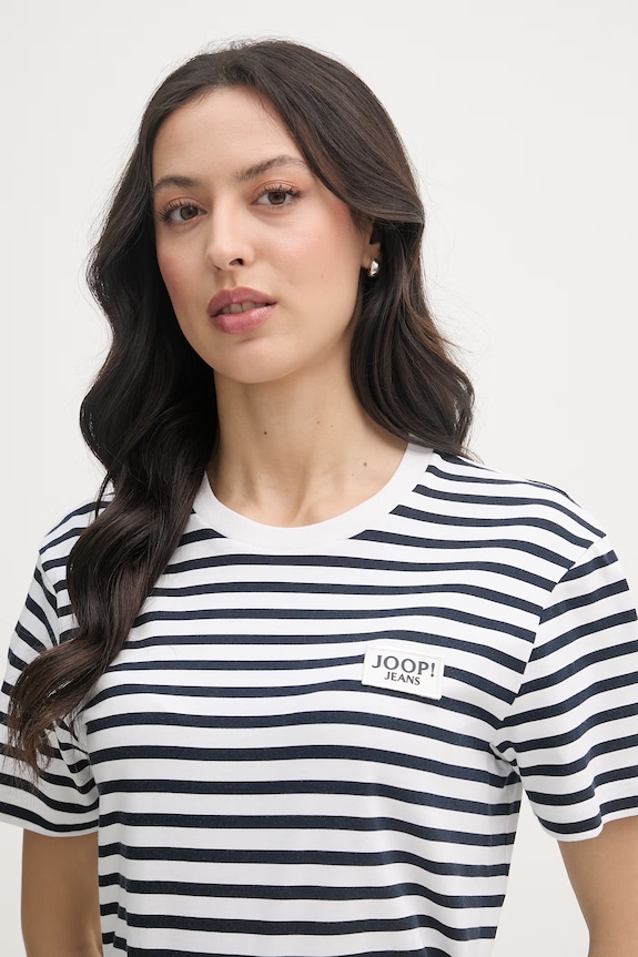 Joop! T-shirt γυναικείο βαμβακερό σκούρο μπλε 30103056