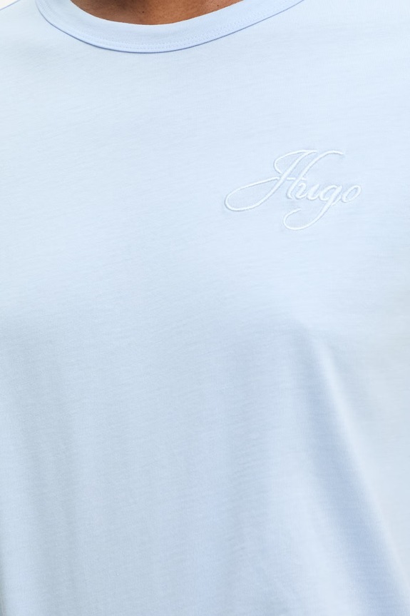 HUGO t-shirt basic damski bawełniany Damacia_7 50561233 niebieski