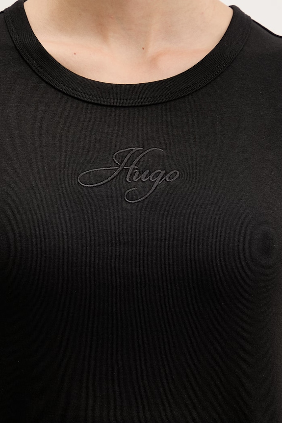 HUGO crop top damski 50568725 czarny