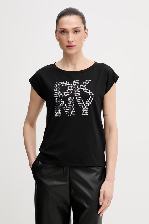 Tričko Dkny nášivka černá P5RHRWSW