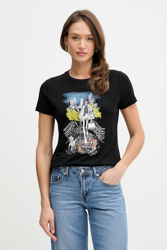 Футболка Dkny regular чёрный P61M0WNA