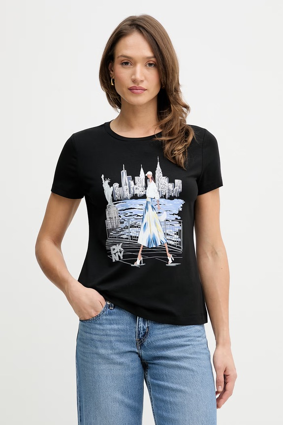 Футболка Dkny regular чорний P61MPWNA