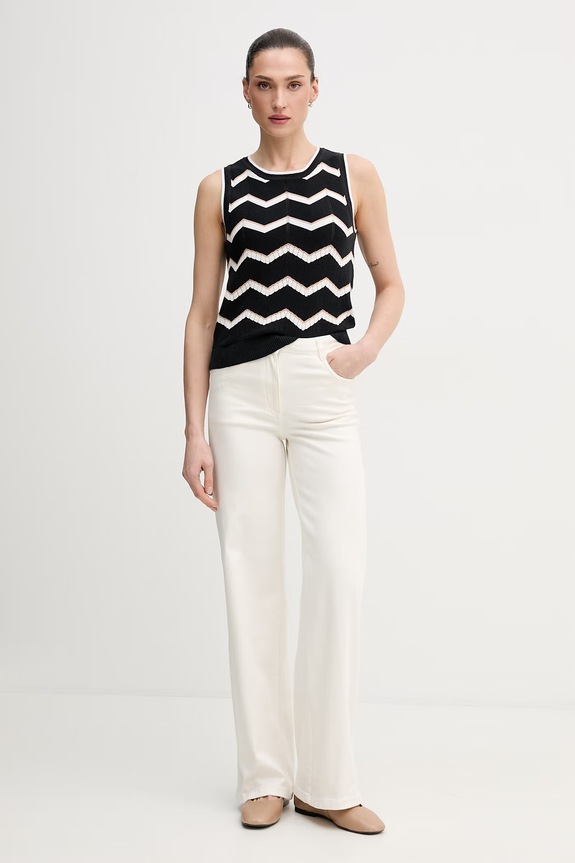 Bavlněný top Dkny DJ6R0206 černá SS26