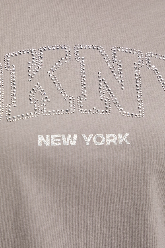 Βαμβακερό μπλουζάκι Dkny DP6T1664 γκρί