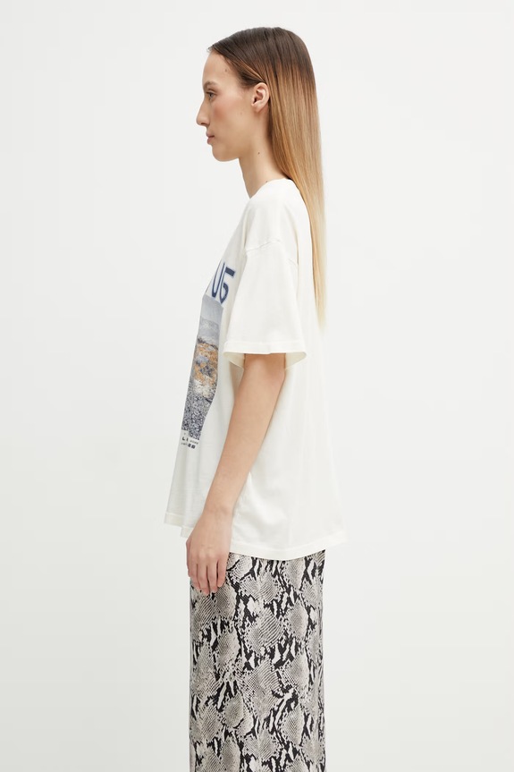 Anine Bing CADE TEE WILDFLOWERS - OFF WHITE t-shirt cotton Women's A.08.12078.OFW1 beige SS26