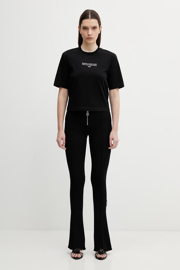 Off-White cotton t-shirt Statement Boxy 2AA124S26JER006 black