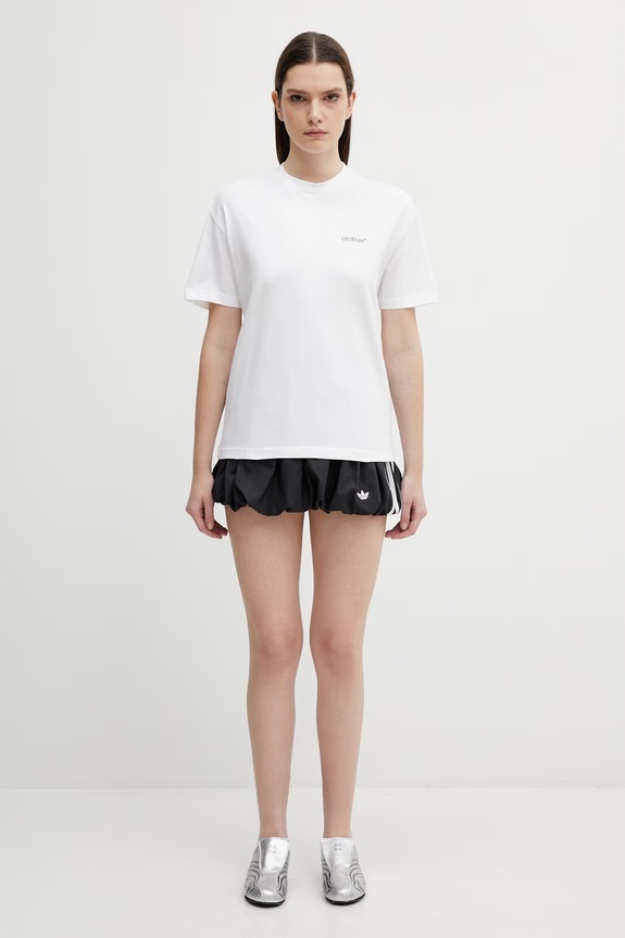 Off-White cotton t-shirt Arrow Glowing Flower 2AA089S26JER002 white